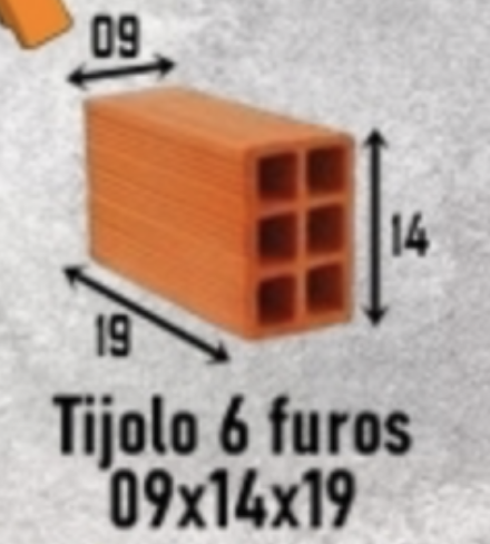 Tijolo 6 Furos